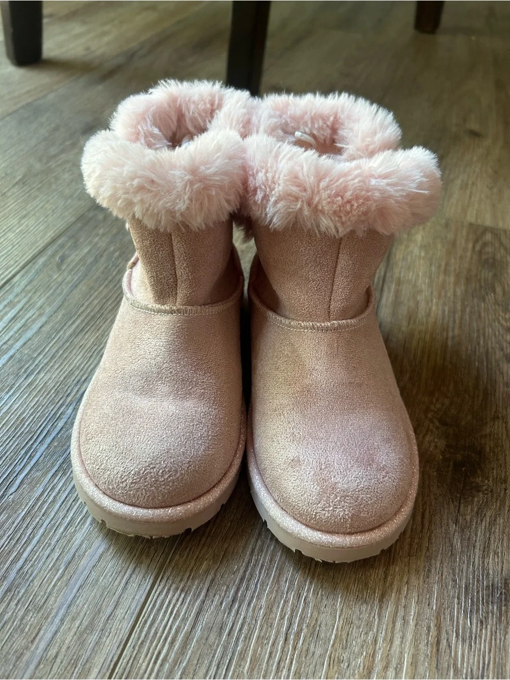 Falls Creek Pink Faux-Fur Girls' Winter Boots